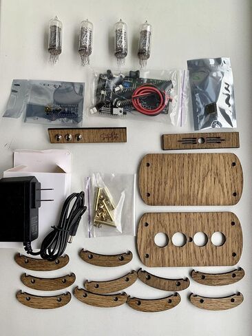 Nixie Tube Clock Kit DIY IN14 (With tubes) and Wooden Enclosure. (12 hours format) in Saudi Arabia