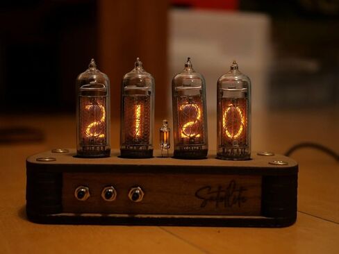 Nixie Tube Clock Kit DIY IN14 (With tubes) and Wooden Enclosure. (12 hours format) in Saudi Arabia