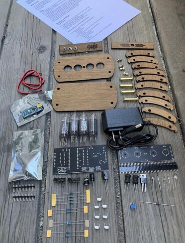 Nixie Tube Clock Kit DIY IN14 (With tubes) and Wooden Enclosure. (12 hours format) in Saudi Arabia