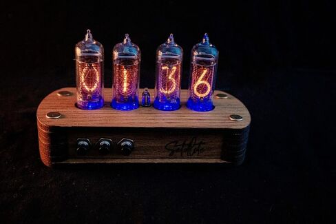 Nixie Tube Clock Kit DIY IN14 (With tubes) and Wooden Enclosure. (12 hours format) in Saudi Arabia