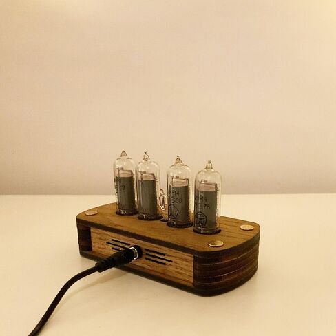 Nixie Tube Clock Kit DIY IN14 (With tubes) and Wooden Enclosure. (12 hours format) in Saudi Arabia