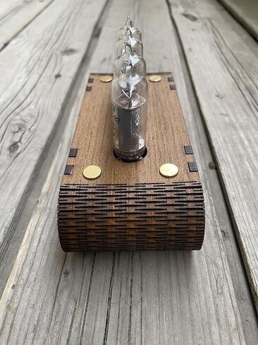 Nixie Tube Clock Kit DIY in14 GoFRA (مع أنابيب) وعلاج خشبي. (تنسيق 12 ساعة) in Kuwait