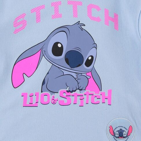 مجموعة ملابس ديزني للفتيات ليلو وستيتش - سويت شيرت بقلنسوة وبنطال رياضي - طقم ملابس مكون من قطعتين - مقاسات 4-16 in Kuwait