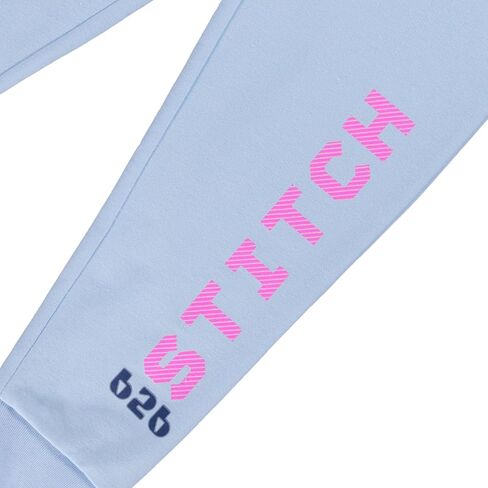 مجموعة ملابس ديزني للفتيات ليلو وستيتش - سويت شيرت بقلنسوة وبنطال رياضي - طقم ملابس مكون من قطعتين - مقاسات 4-16 in Kuwait