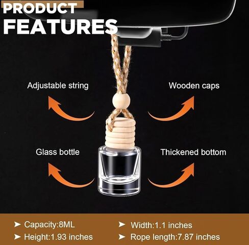 Frankincense & Myrrh Hanging Car Diffuser – 8ml Glass | Resinous Oud, Incense & Earthy Essential Oils | Handmade by Glitzarati Atelier in Saudi Arabia