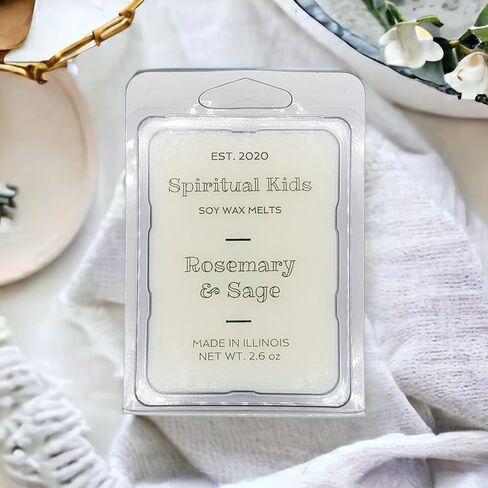 Rosemary & Sage Soy Wax Melts 2.6oz 1 Pack All Natural Soy Wax 6 Cubes Hand Poured with Fragrant/Essential Oils! in Saudi Arabia