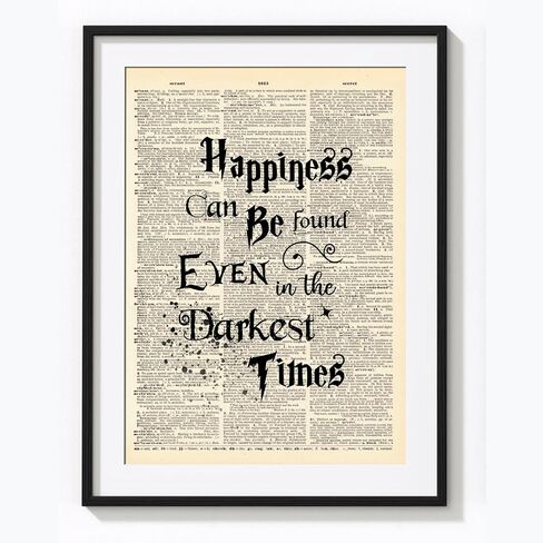 Harry with Book Girl Potter Quotes Wall Art Quotes and Salifing Gift for Bookworm Lovegood Retro Decor Home Cafes Office Store Pubs Club on Upcycled Vintage Print - غير مؤلف 9 × 12 بوصة in Kuwait