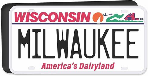 Milwaukee Wisconsin Magnet للسيارة - لوحة ترخيص WI مرنة الثلاجة المغناطيس - Oak Creek Racine Waukesha - هدية في الغرب الأوسط لطيف in Kuwait