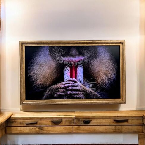 32،43،50 و 55 بوصة إطار تلفزيوني لـ Samsung The Frame TV ، وصمة خشبية خفيفة ريفية (ليس للاستخدام مع الطرز الأخرى) إطار تلفزيون خشب مصنوع يدويًا (يناسب 43 بوصة Samsung TV Frame) in Kuwait