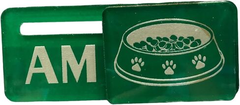 AM | PM FED for CAT or DOG BOWL Design (Magnet|Adhesive Combo) (MAGENTA) in Saudi Arabia