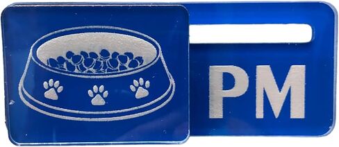 AM | PM FED for CAT or DOG BOWL Design (Magnet|Adhesive Combo) (MAGENTA) in Saudi Arabia