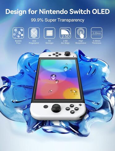 ivoler Screen Protector [2 Pack] Matte Tempered Glass for Nintendo Switch 6.2 inch, Matte Anti Glare Screen Protector with [Alignment Frame] Anti-Scratch Full Coverage Guard for Nintendo Switch in Kuwait