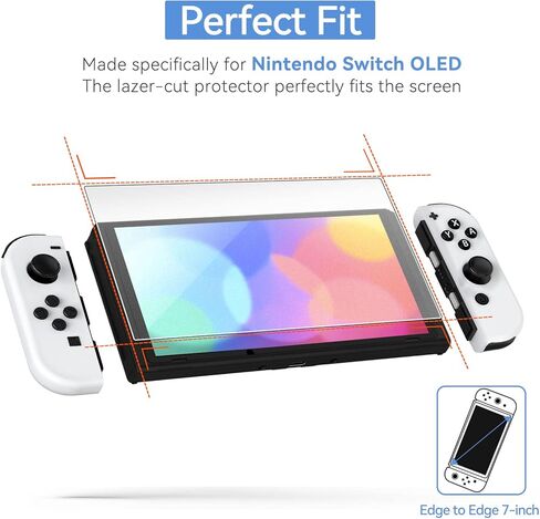 ivoler Screen Protector [2 Pack] Matte Tempered Glass for Nintendo Switch 6.2 inch, Matte Anti Glare Screen Protector with [Alignment Frame] Anti-Scratch Full Coverage Guard for Nintendo Switch in Kuwait