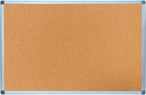 BIBOC 24 × 36 بوصة لوحة الفلين ، لوحة إعلانات ، لوحة محسوسة ، لوحة دبوس ، لوحة إشعار ، لوحة مذكرة للمنازل أو المكاتب ، 24 × 36 بوصة ، إطار الألمنيوم الفضي in Kuwait