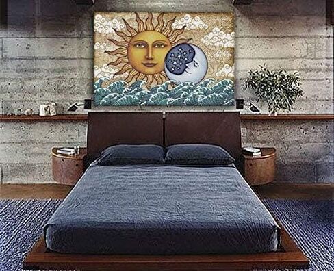 Dan Morris - Art - Sun Moon Tapestry Ocean Sunrise ، اختر الحجم in Kuwait