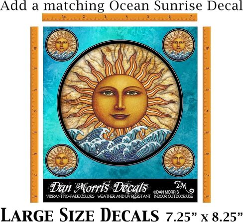 Dan Morris - Art - Sun Moon Tapestry Ocean Sunrise ، اختر الحجم in Kuwait