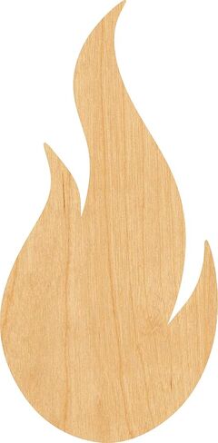 Flame Laser Cut Out Wood Shape Craft Supply - 2 " in Saudi Arabia