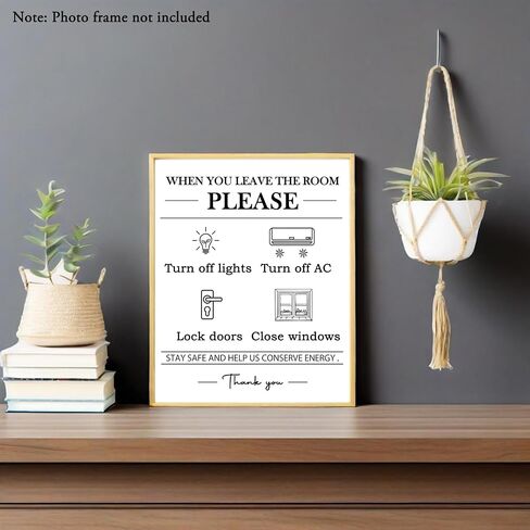 6 Unframed Wall Art Prints for Air Bnb Hosts, Short - Term Rentals Vacation Rental Essentials Sign Set - Welcome Guide, No Smoking No Pets Flush Only Toilet Paper, House Rules & WiFi Info (8"×10") in Saudi Arabia
