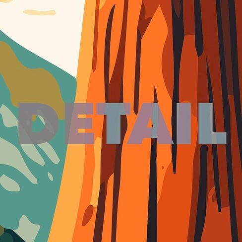 Sequoia National Park Modern Style Travel Poster - 8x10-12x18-18x24-24x36 / 4x6 Postcard Designer Series Art Print USA United States Wall Art California (18x24 Inch Poster) in Saudi Arabia