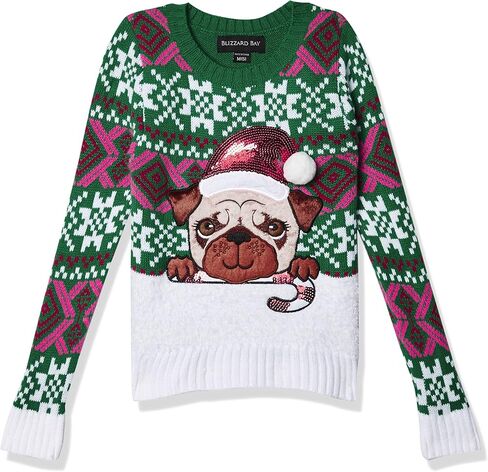 Blizzard Bay Little Girl's L/S Crew Neck Christmas Llama Tunic Sweater Sweater, Christmas red Combo, 6 in Saudi Arabia