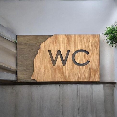 مان امرأة حمام المرحاض الحمام WC علامة ، إكسسوارات الباب ملصق الجدار ديكور المنزل للأطفال غرفة المعيشة ديكور المنزل in Saudi Arabia