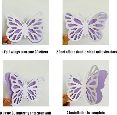Sage Green Butterfly Decorations 3D Butterfly Stickers Paper Art Wall Decor For Room Home Living Wedding Party Decor (48 PCS) in Saudi Arabia