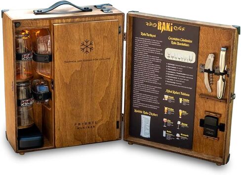 Custom Mini Bar, Wood Carving, Turkish Raki Gift Set, Home Bar Decor, Man Cave, Custom Text Ouzo Glass, Personalized Holiday Gift in Saudi Arabia
