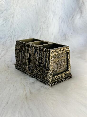 handmade Bamiyan Buddha Pen & Candle Holder – 3D Printed Cultural Desk Art in Saudi Arabia