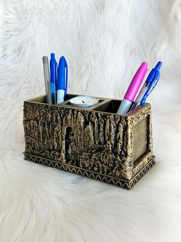 handmade Bamiyan Buddha Pen & Candle Holder – 3D Printed Cultural Desk Art in Saudi Arabia