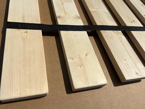 The Furniture Cove Bed Slats King Size Specialty 2.5 Inch Gap Between Wood Platform Boards Black Strapping (74.25, King) in Saudi Arabia
