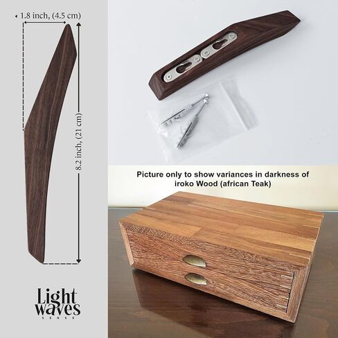 Wood Wall Hooks – Mid-Century Modern Wooden Hooks for Wall – Towel and Coat Hook Set – Minimalist Wall-Mounted Wood Hooks for Bathroom, Entryway, or Bedroom in Saudi Arabia