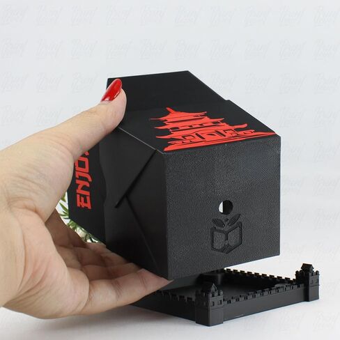 3D Printed Planter Chinese Takeout Box - Set of 3 with (Free) Trays and Chopsticks - Plant Pot with Drainage Decor, Oyster Pail planters Plant - Made in USA in Saudi Arabia
