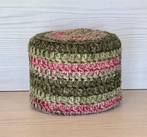 Crochet Toilet Paper Cover, Mega Roll Size - Toilet Paper Cozy (Cobblestone Ivy) in Kuwait