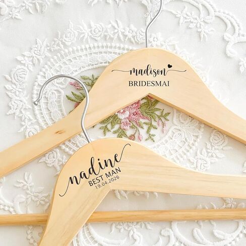 Personalized Bridal Hanger,Custom Bridesmaid Hangers with Name and Date,Wedding Hangers for Bridal Party,Bridal Shower Gifts in Saudi Arabia