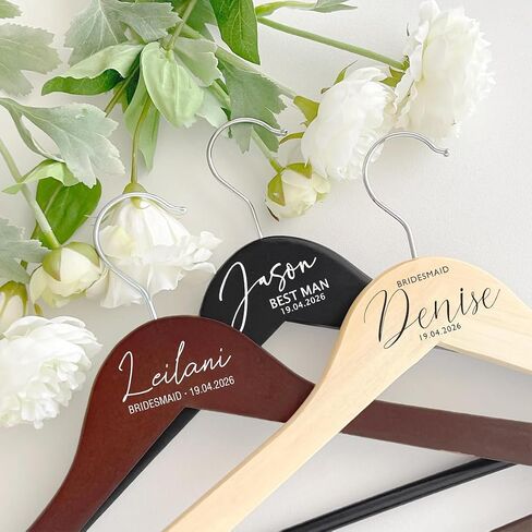 Personalized Bridal Hanger,Custom Bridesmaid Hangers with Name and Date,Wedding Hangers for Bridal Party,Bridal Shower Gifts in Saudi Arabia