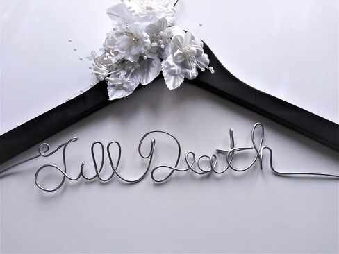 Goth Theme Wedding Bride Gown Hanger for Wedding Dress With Flowers White or Ivory in Saudi Arabia