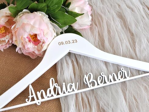 Bridal gift/bride hanger/wedding hanger/personalized bridal hanger/bridal shower decoration/DIY customization （Wood engraving letter） in Saudi Arabia