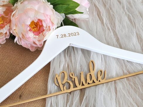Bridal gift/bride hanger/wedding hanger/personalized bridal hanger/bridal shower decoration/DIY customization （Wood engraving letter） in Saudi Arabia