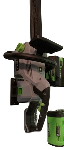 E.GO Chainsaw Wall Mount Bracket | E.GO Chainsaw Secure Holder | E.GO Power Tool Wall Mount | Garage & Shed Organization (Black) in Saudi Arabia