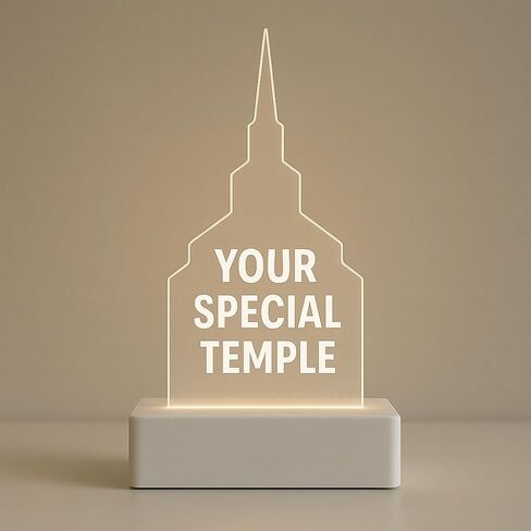 مخصص LDS Temple Night Light - هدية المورمون المخصصة مع نص أو صور - يوتا معبد LED Themake (صغير ، لايتون) in Saudi Arabia
