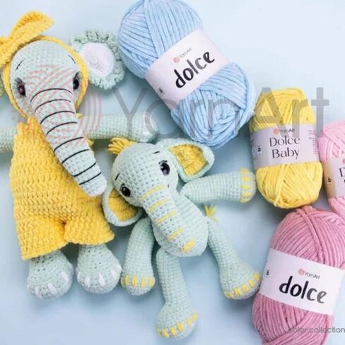 Yarnart Dolce Yarn by yarnart Soft Chenille Velvet Super Bulky Yarn Blanket amigurumi Crochet Yarn 100 gram (3.53 oz) 131 Yards (754) in Kuwait