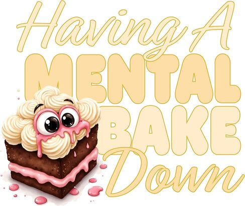 Funny Baking Kitchen Apron, Having A Mental Bake Down Design, 3 Colors, Premium Quality, Decorated in USA, Perfect Gift for Bakers and Home Cooks (Black) in Saudi Arabia