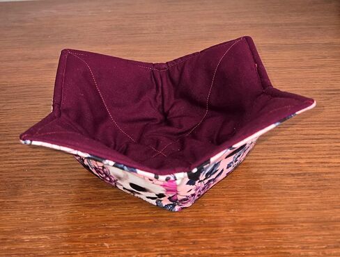 Cotton Bowl Cozies, Set of 2, Microwave Safe, Reversible, Skulls and Flowers in Pink Shades. Halloween - Gothic - Day of Dead in Saudi Arabia
