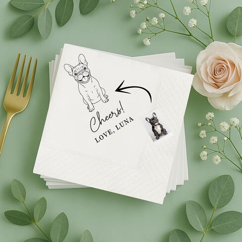 Custom Wedding Napkins, Personalized Gold/Rose Gold Cocktail Napkins Wedding, MInimalist Style with Monogram Initials Mr Mrs, Engagement Party Table Decor, Elegant Beverage & Luncheon Decoration 2 in Saudi Arabia
