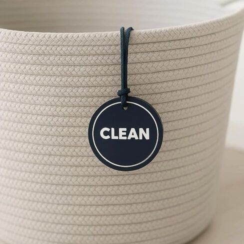 Leather “CLEAN" & “DIRTY" Laundry Basket Labels – Hand‑Stamped Full‑Grain Italian Leather Tags with Suede Hanging String – Minimalist Laundry Room Organizer (Set of 2) in Saudi Arabia