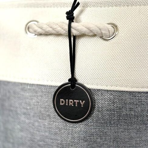 Leather “CLEAN" & “DIRTY" Laundry Basket Labels – Hand‑Stamped Full‑Grain Italian Leather Tags with Suede Hanging String – Minimalist Laundry Room Organizer (Set of 2) in Saudi Arabia