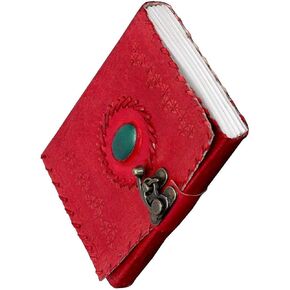 Leather Journal for Writing 5"x 7", Genuine Leather Bound Journal for Men Women, 200 Plain Pages Leather Notebook for Traveling, Vintage Brass Lock Diary in Kuwait