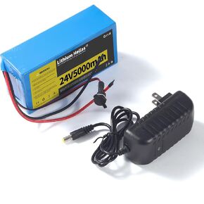 24V 5Ah Lithium Battery with 29.4V 1A Charger, 24 Volt Rechargeable Battery for DIY Projects in Kuwait