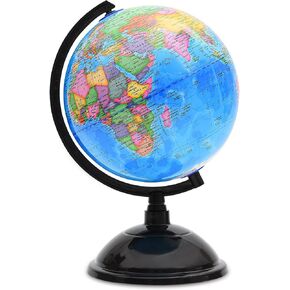 World Globe for Kids Learning - 6 بوصات تفاعلية أرضية مع Stand for Children الجغرافيا التعليمية ، والغزل العالمي العالمي خريطة Decorative Kids غرفة ، والمكتب ، والمنزل in Kuwait