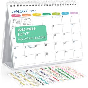 تقويم SKYDUE 2024-2025، تقويم مكتبي صغير، من يناير 2024 إلى يونيو 2025، 7 بوصة × 8.5 بوصة، قائمة المهام والملاحظات لمدرسة مكتب المطبخ in Kuwait